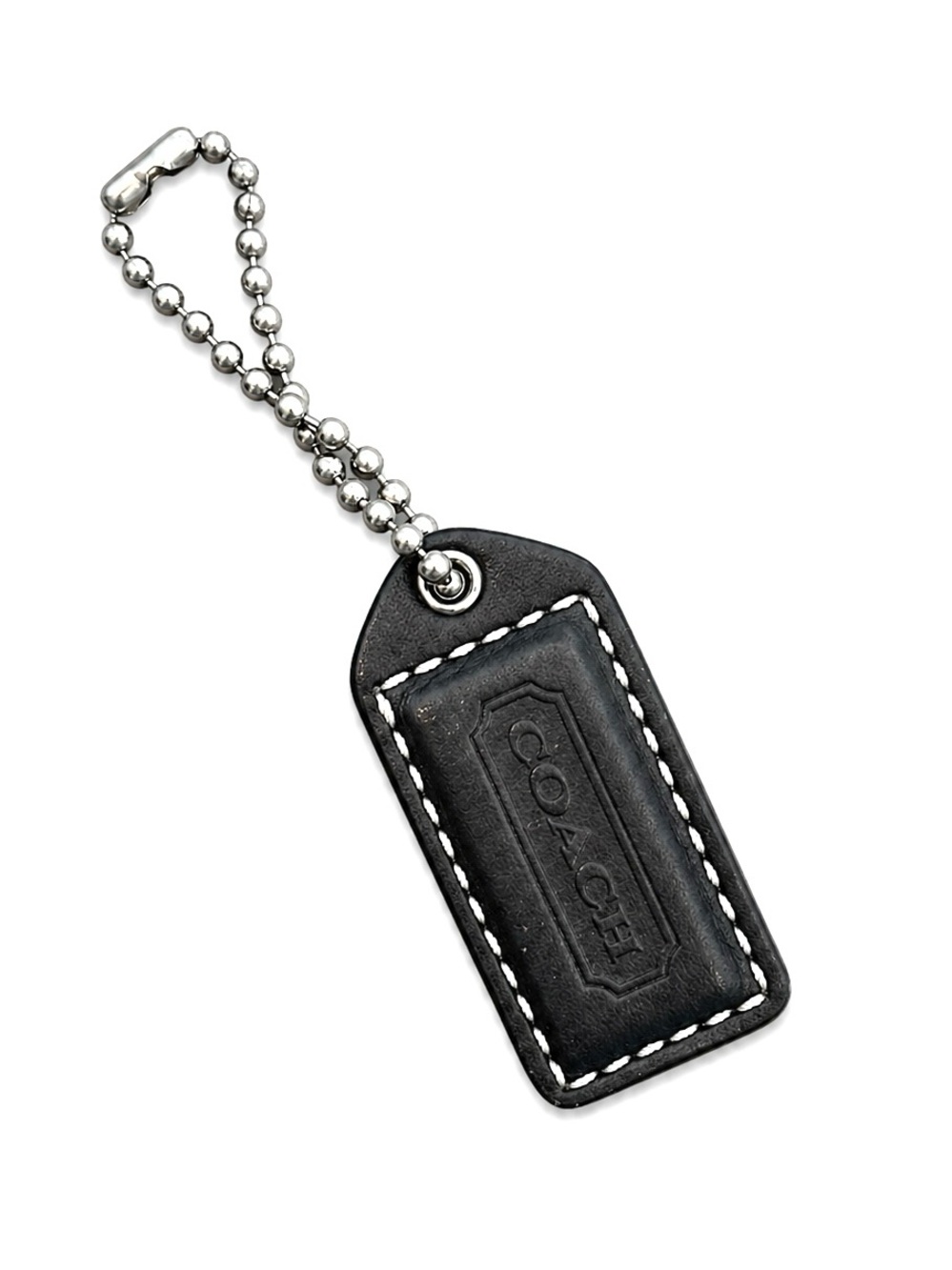 COACH Black Leather Hangtag